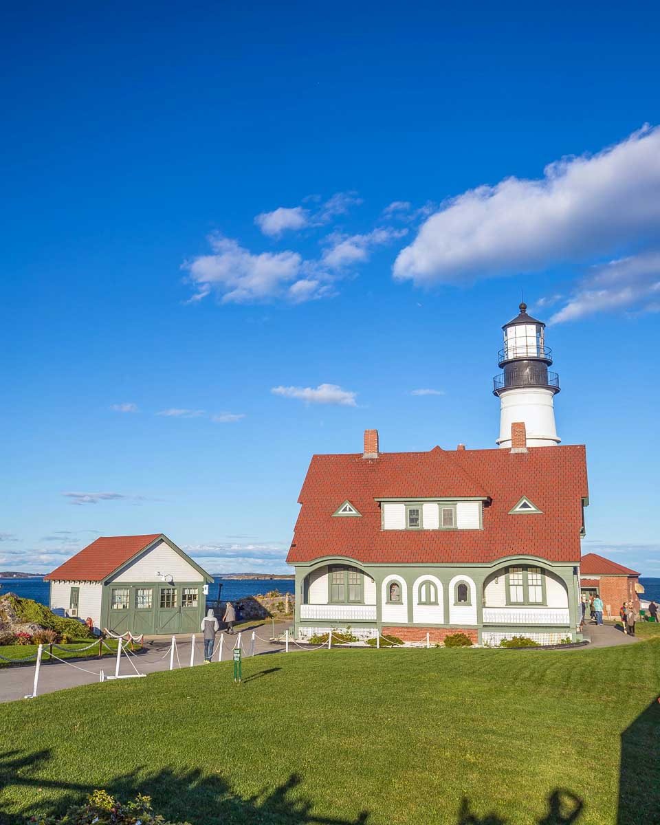 Portland Head Light seen on a bike tour in Portland Maine