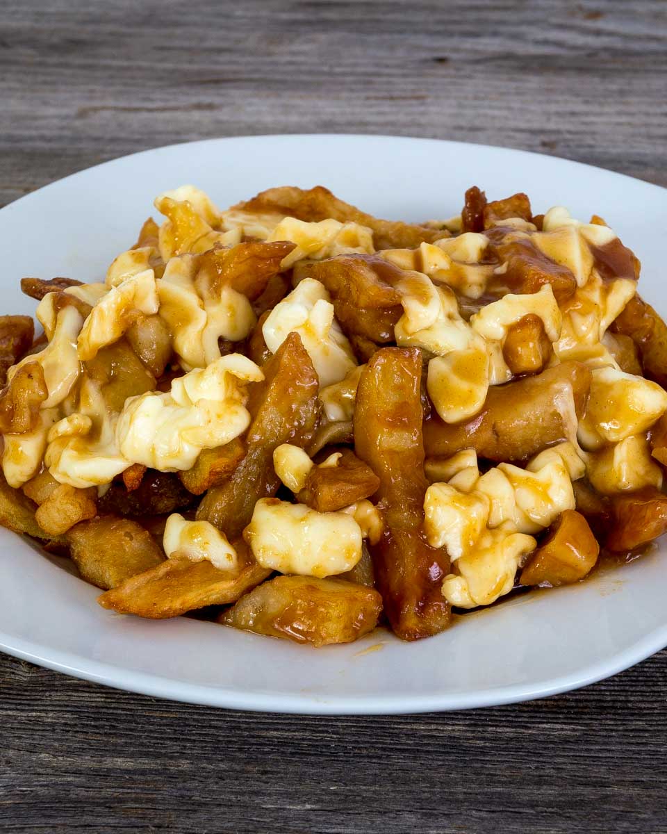 Poutine eaten on a food tour in Quebec City Quebec
