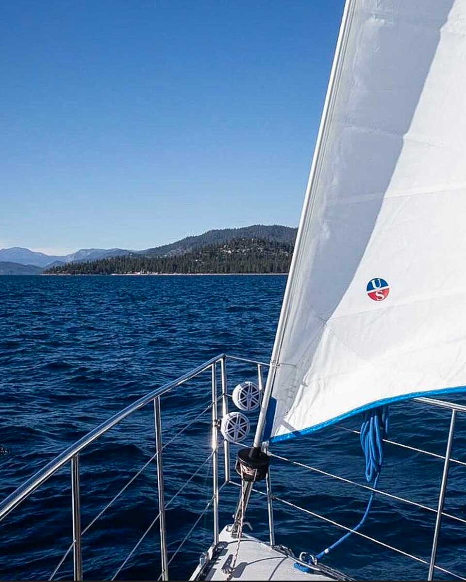 Sail Tahoe Blue on a tour in Lake Tahoe on a sailboat