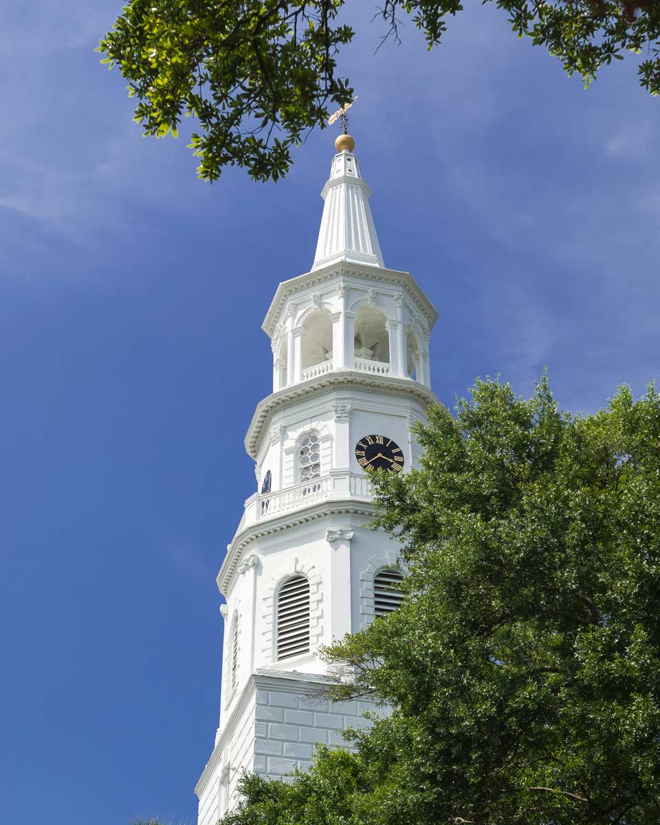 Saint Michael's Church seen in Charleston South Carolina on a horse and carriage tour