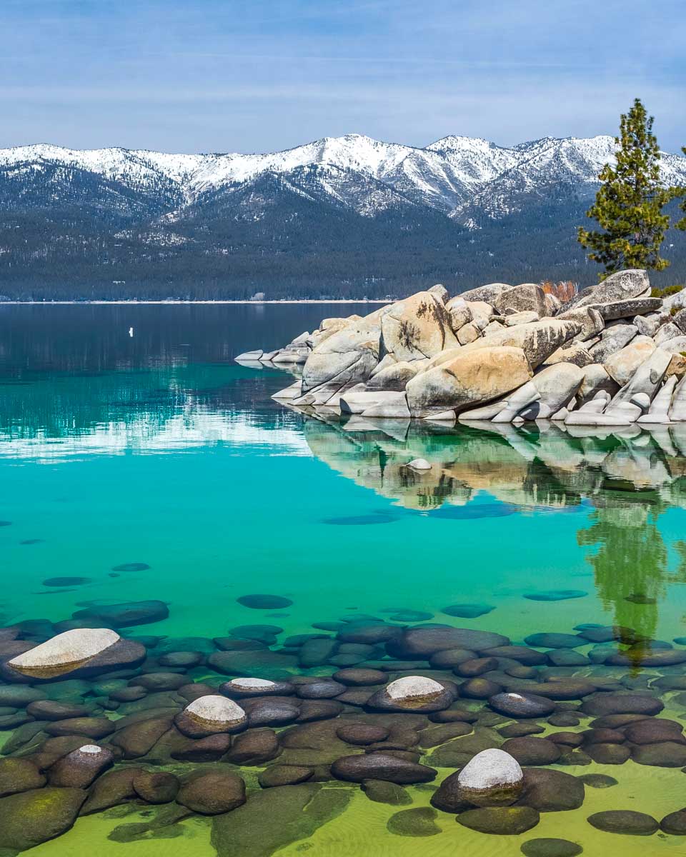 Sand harbor on a kayaking tour of Lake Tahoe