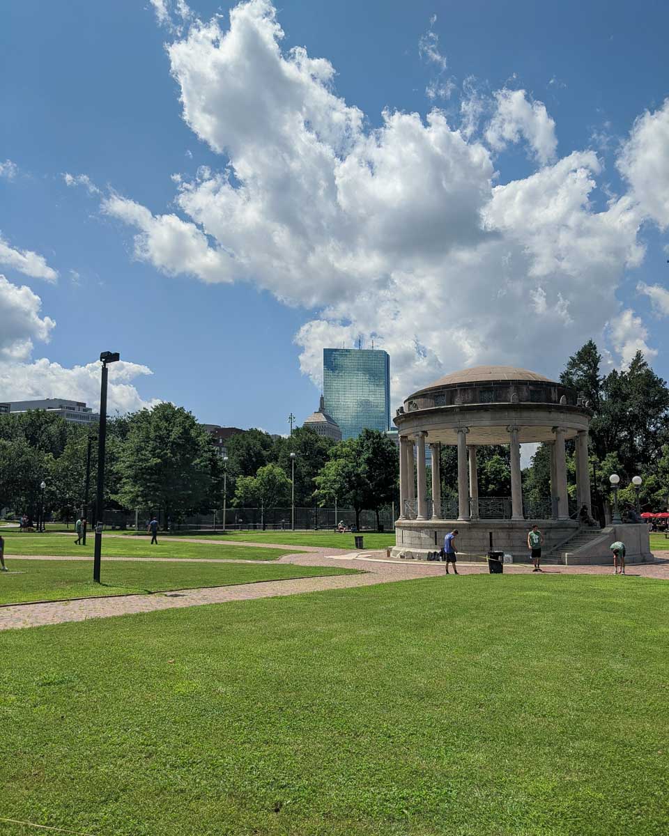 The Boston Common in Boston Massachusetts