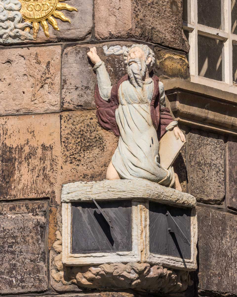 The John Knox House seen on the Royal Mile in Edinburgh Scotland