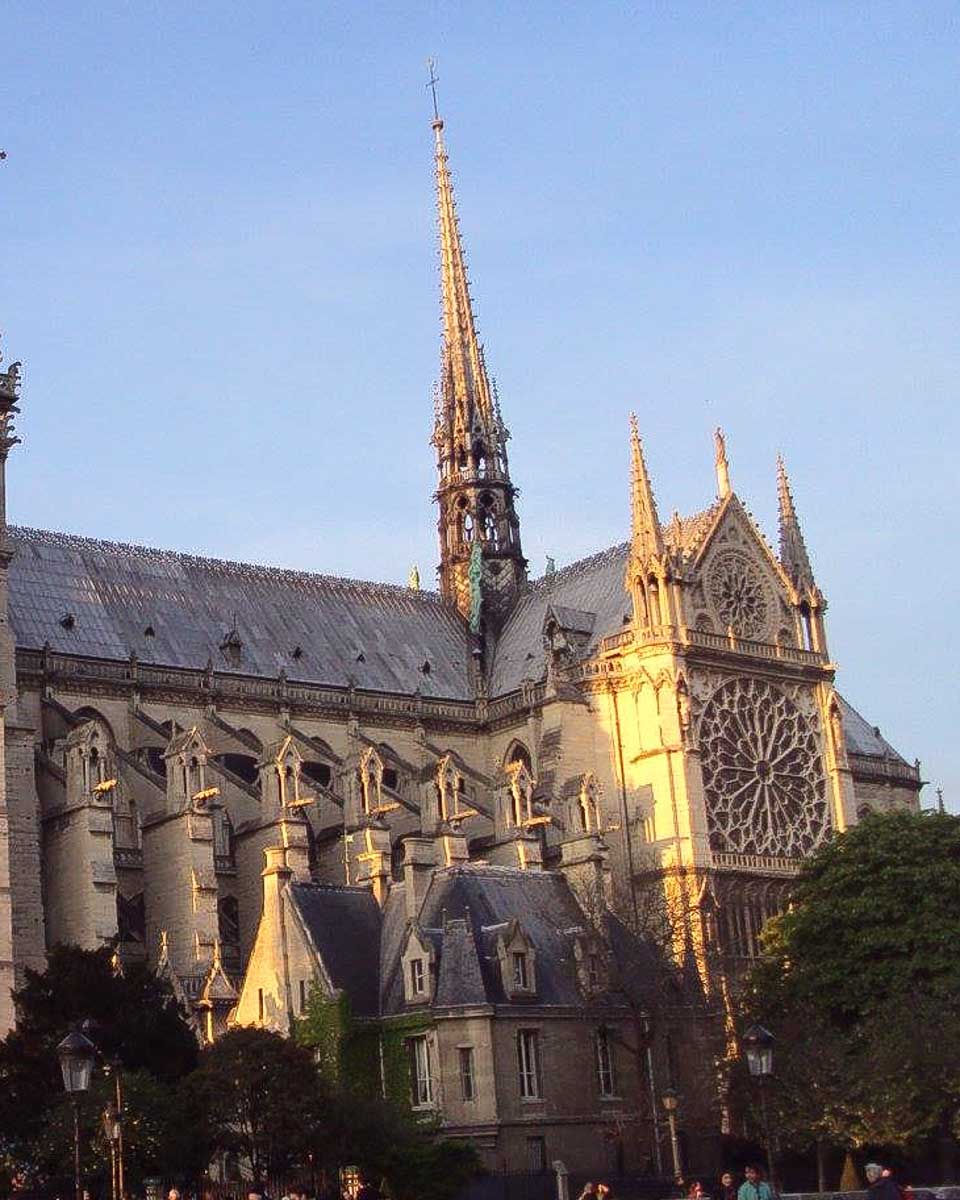 The Notre Dame cathedral in Paris France