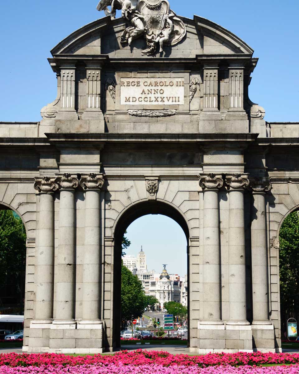 The Puerta de Alcalá in Madrid Spain
