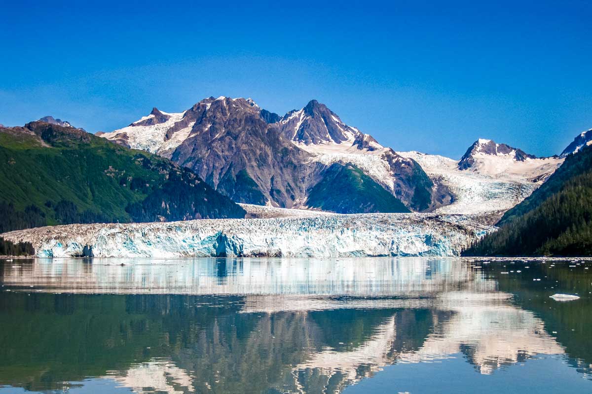 The The Prince William Sound seen near Anchorage Alaksa