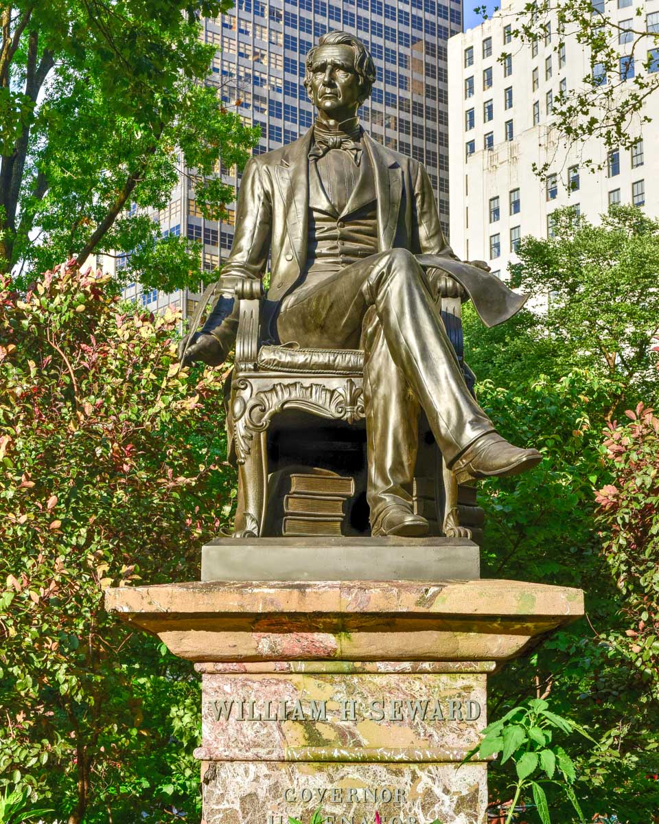 The William Seward Statue in Madison Square Park New York City New York