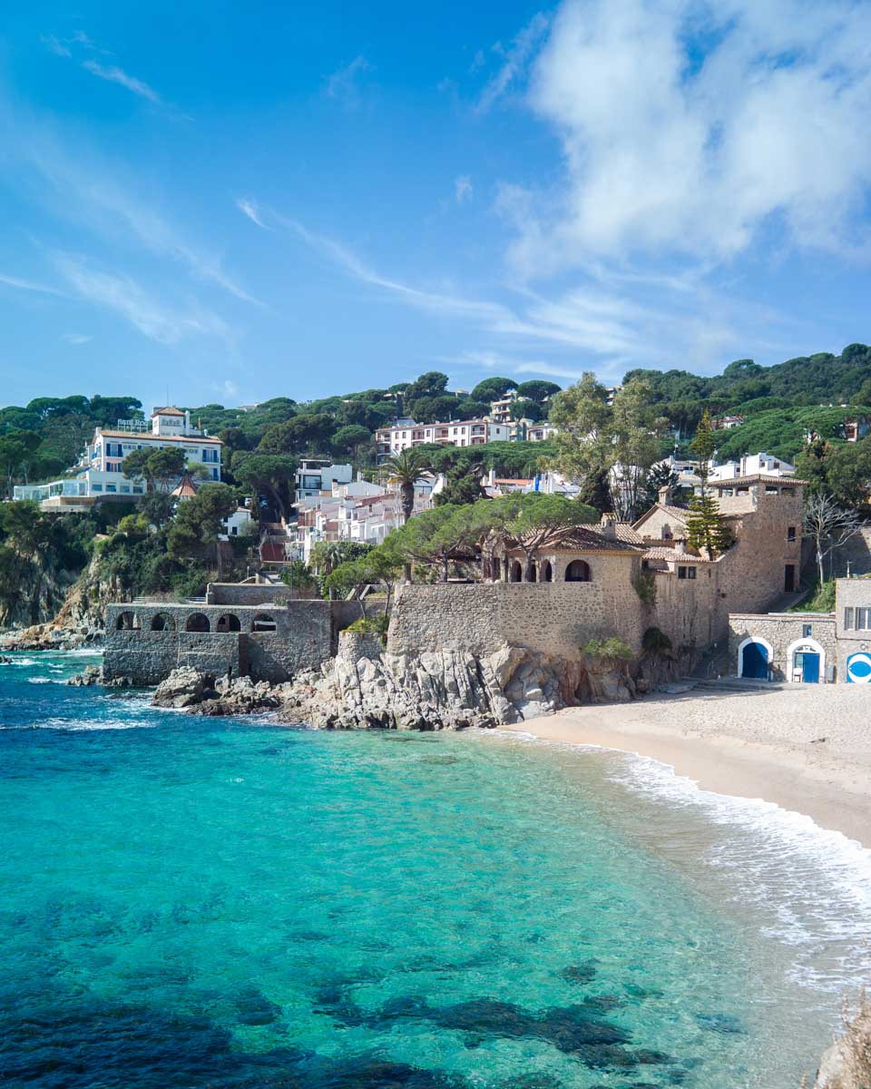 The coastline of Calella de Palafrugell in Spain