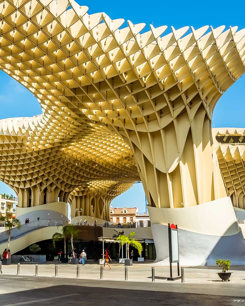 The outside of Las Setas in Seville Spain