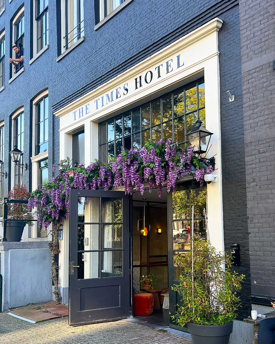 The outside of The Times Hotel in Amsterdam