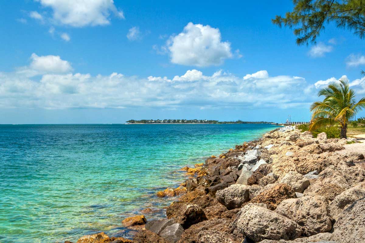 The view of the coastline in Key West Florida
