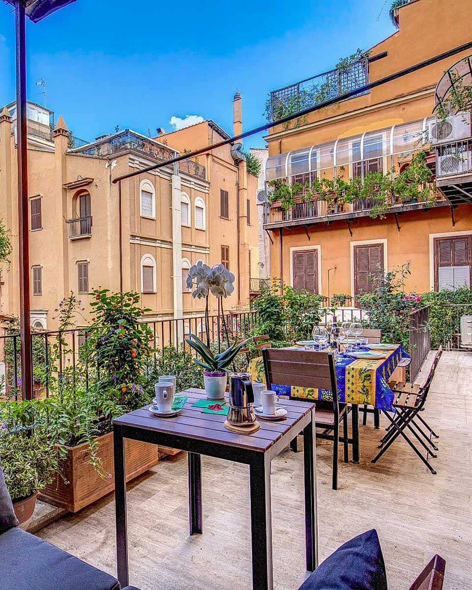 Tritone Top House terrace Rome Italy