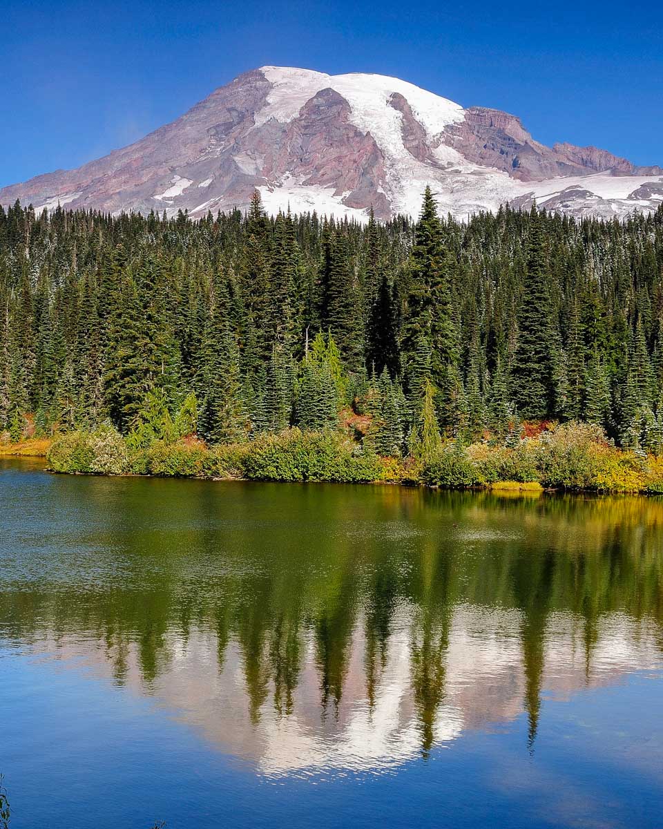 View of Mt. Rainier in Mt. Rainier National Park on a tour from Seattle Washington