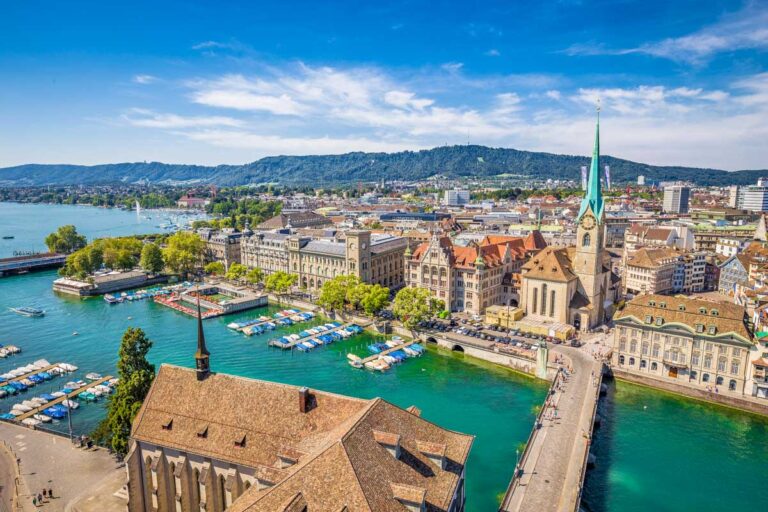 View-of-Zurich-Switzerland-in-the-Summer