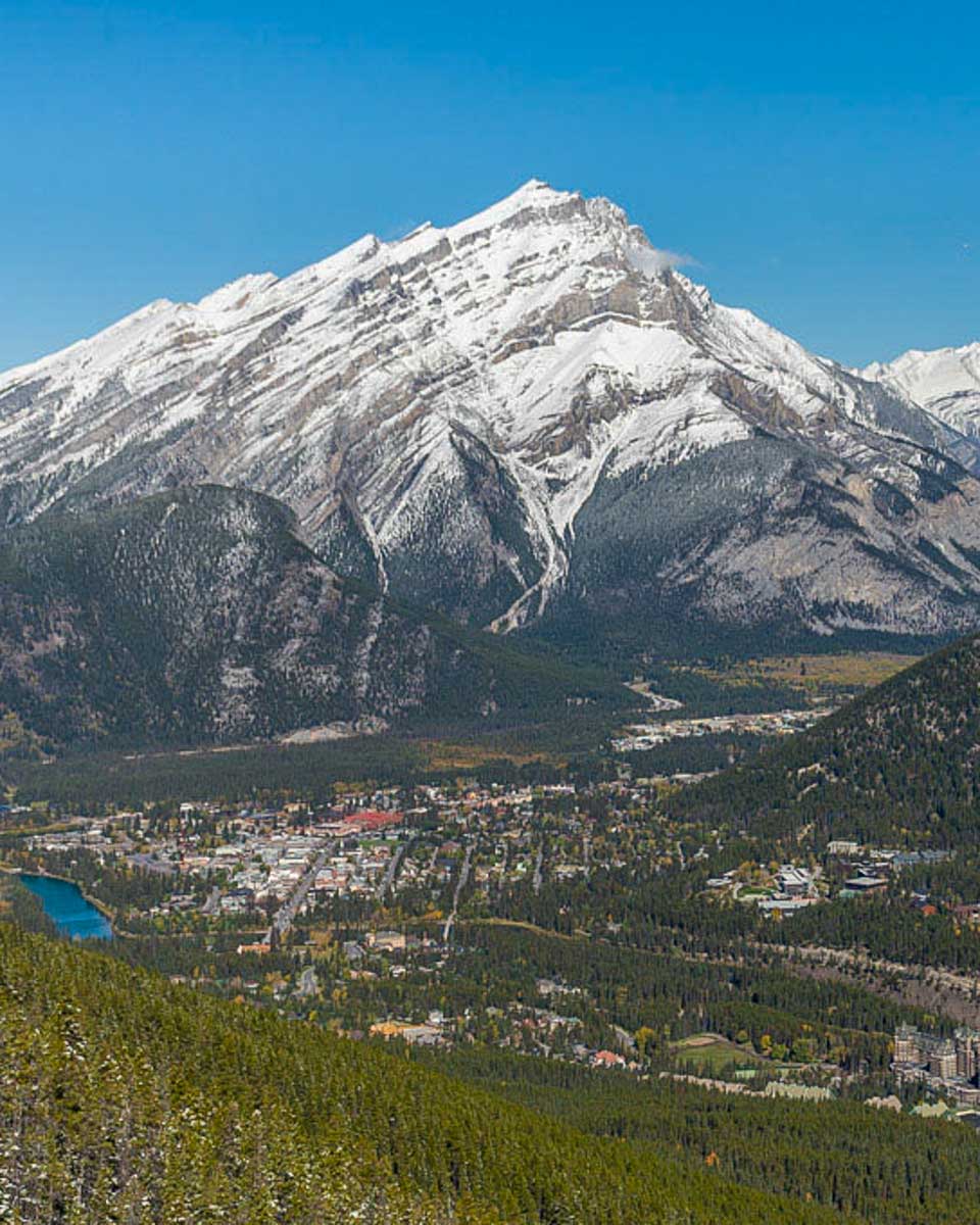 Views of Banff from the Banff Gondola in Alberta