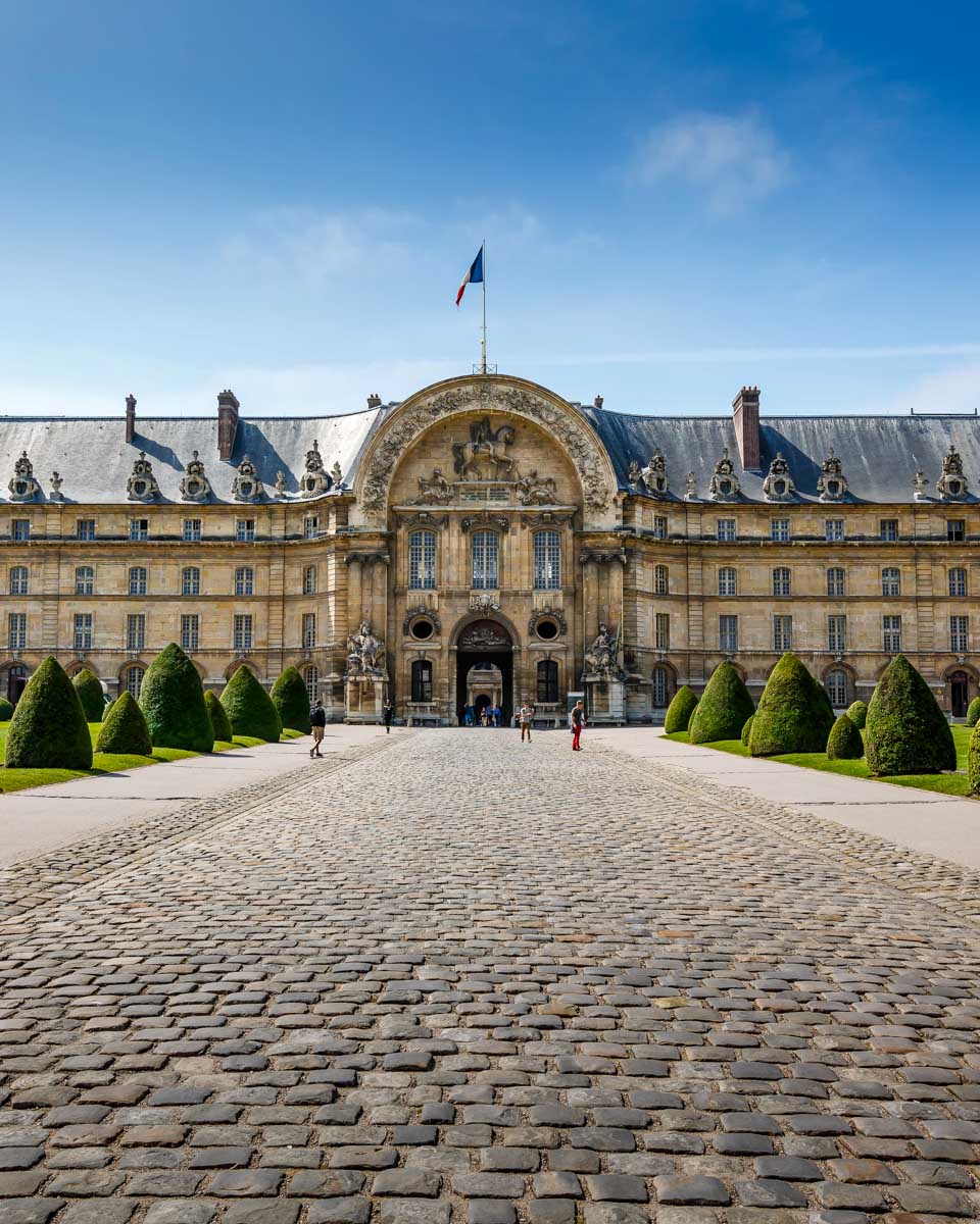 les invalides in Paris France in the 7th Arrondissement district