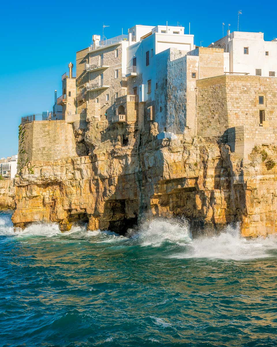 polignano a mare seen on a tour from Bari Italy