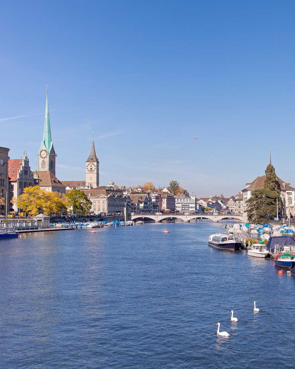 quaibrücke bridge seen in Zurich Switzerland