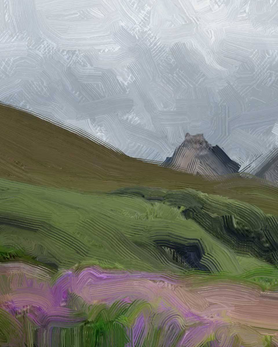 A painting seen at the Reykjavik Art Museum in Iceland