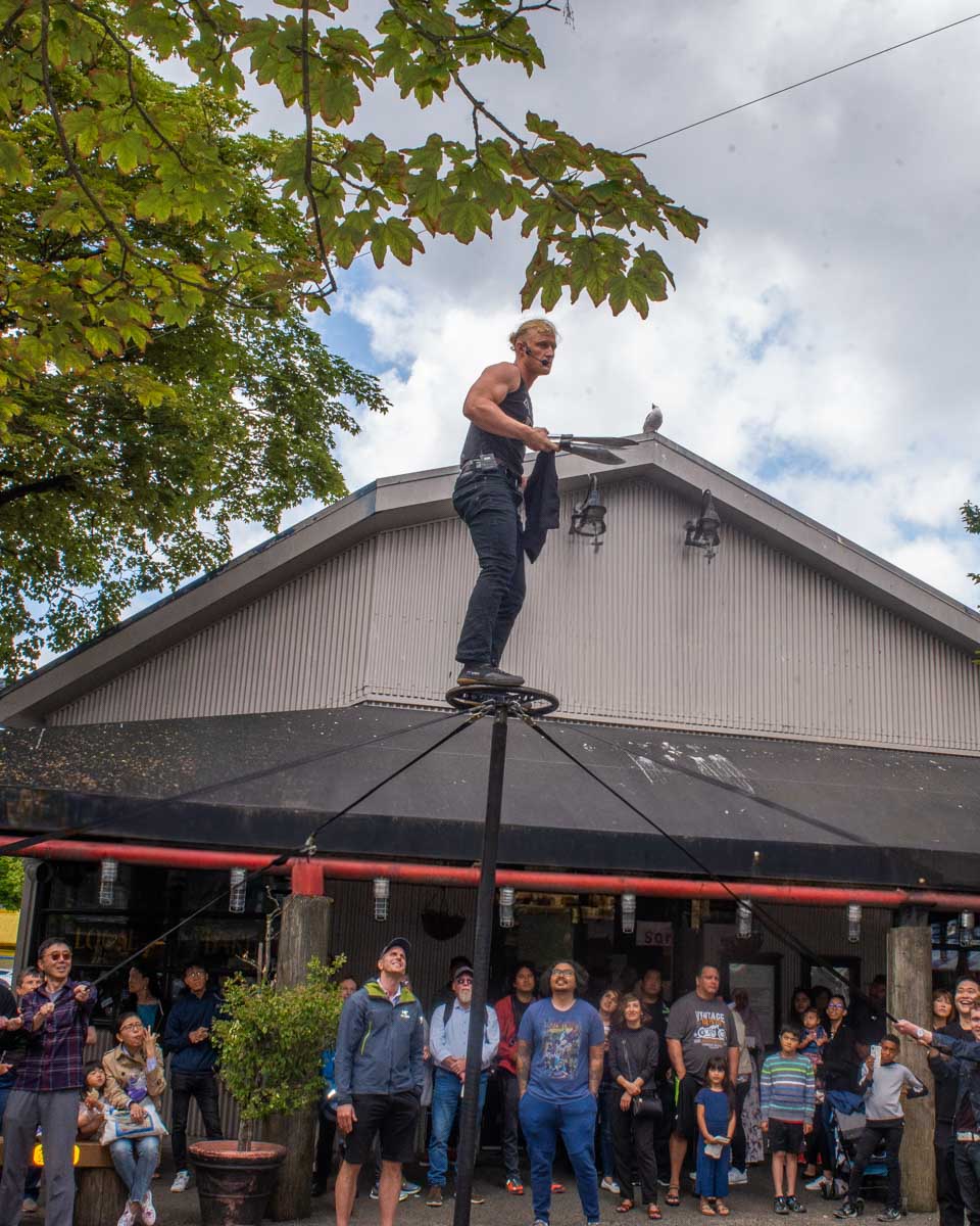 A-street-performer-in Montreal Quebec