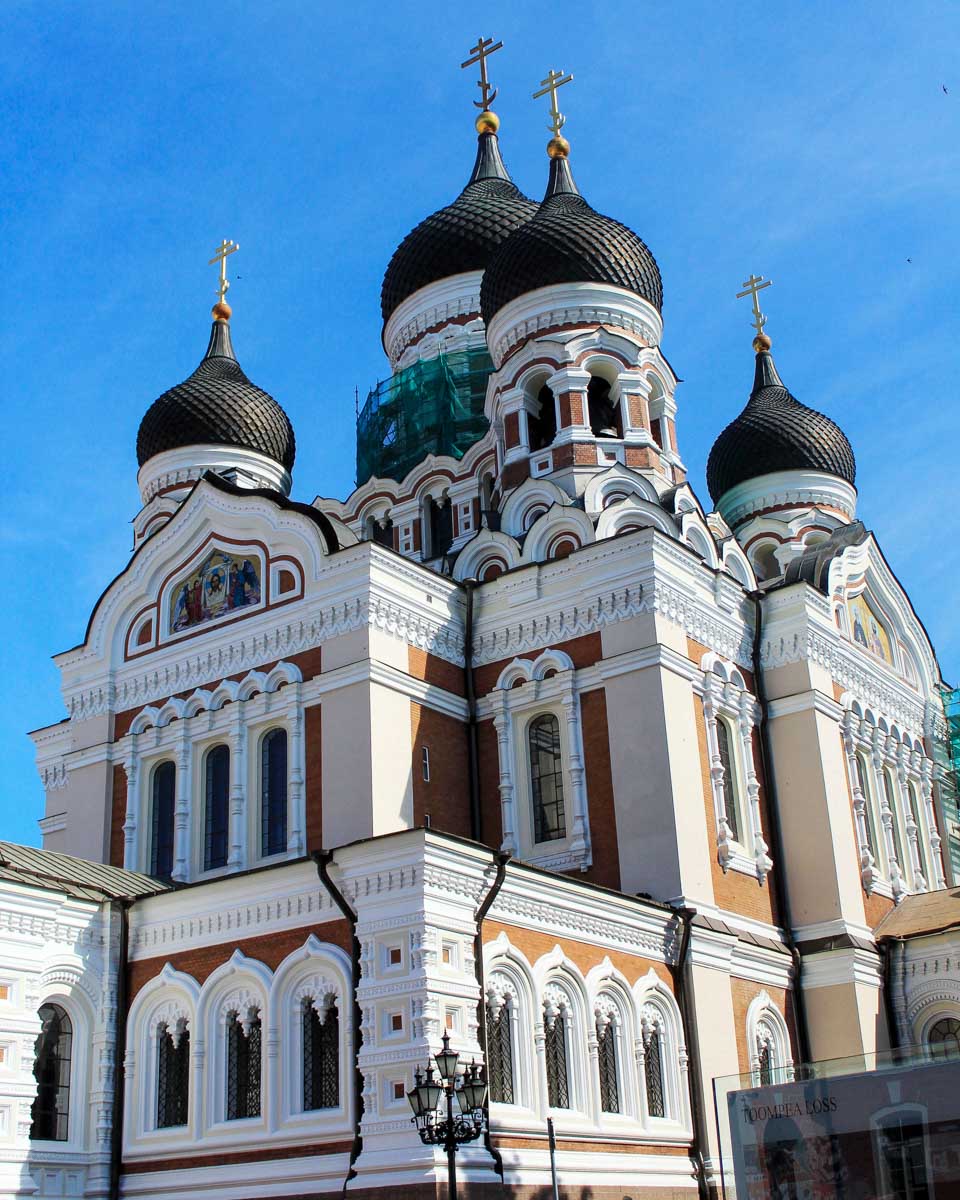 Alexander Nevsky Cathedral seen in Tallinn Estonia on a tour from Helsinki Finland