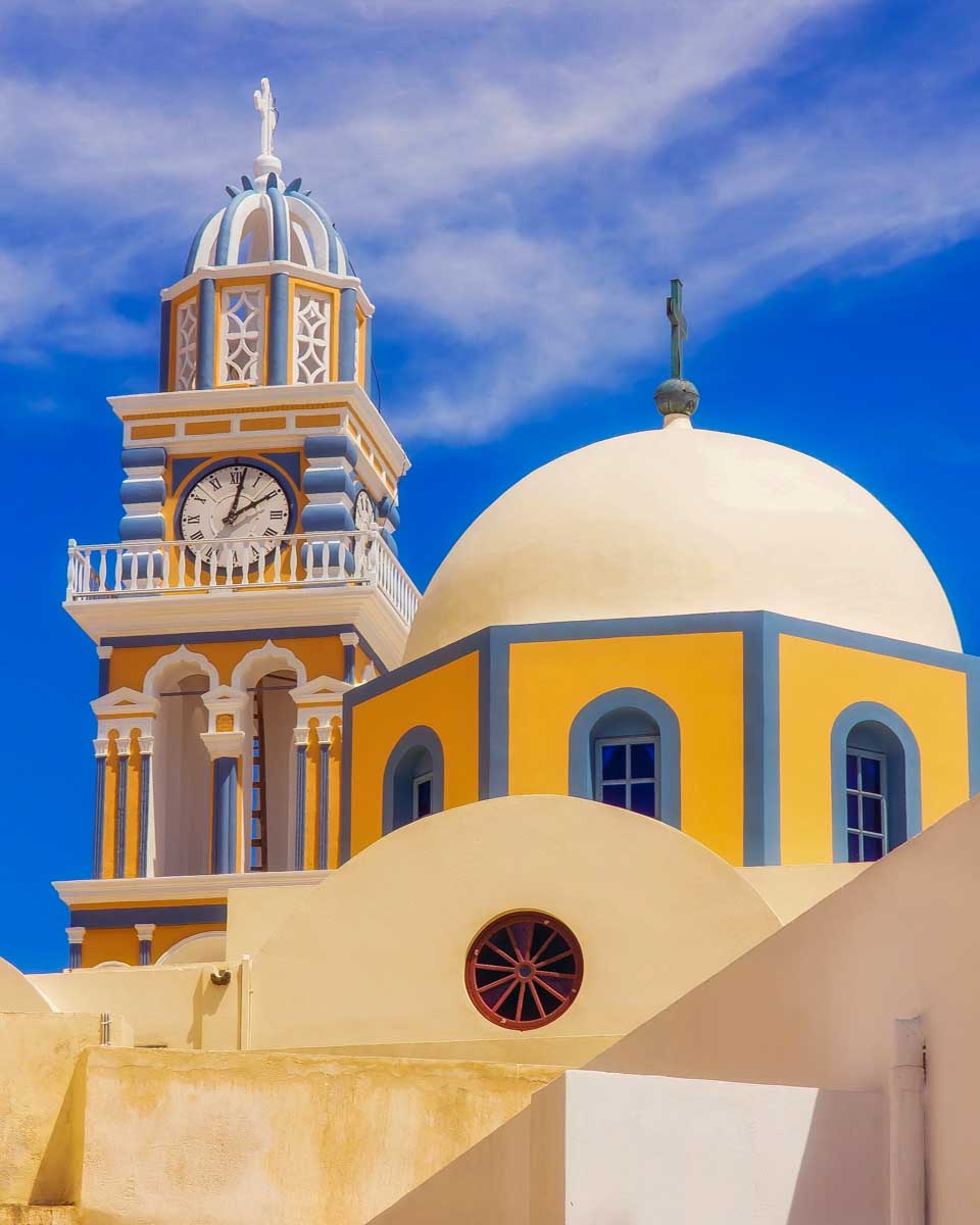Cathedral of St. John the Baptist in Fira Santorini Greece