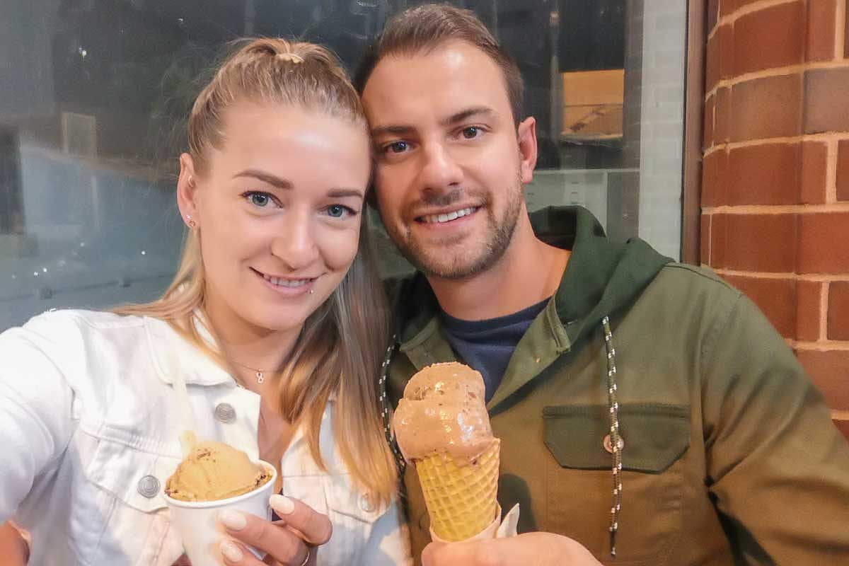 Daniel-and-Bailey-have-an-ice-cream-at-Molly Moon's in Seattle Washington