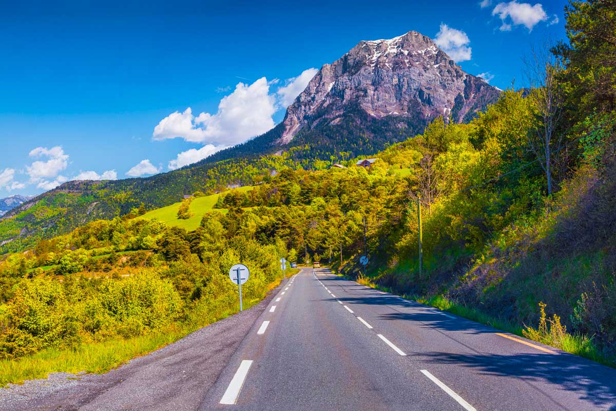 Driving through the French Alps