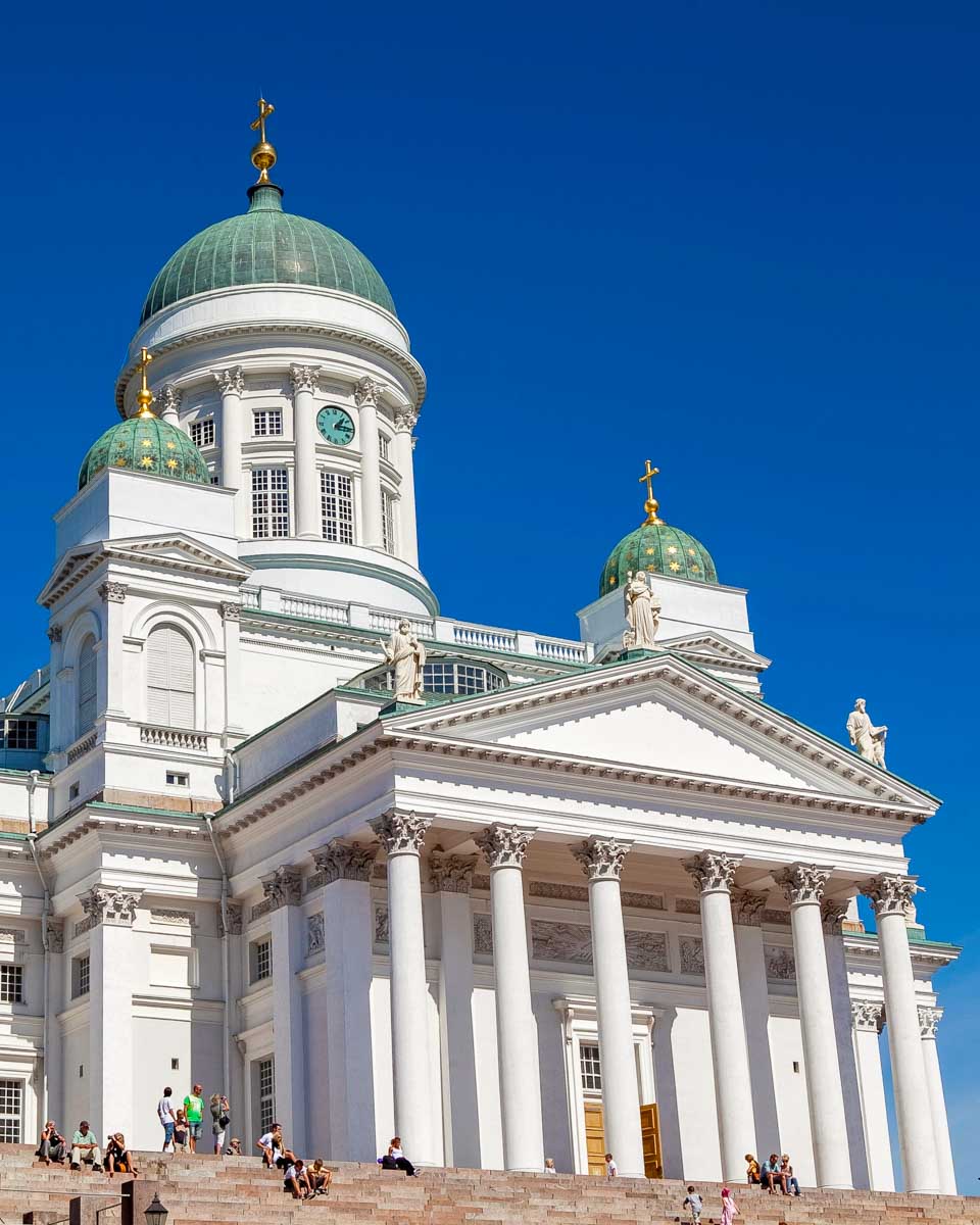 Helsinki Cathedral seen on a tour of Helsinki Finland 1