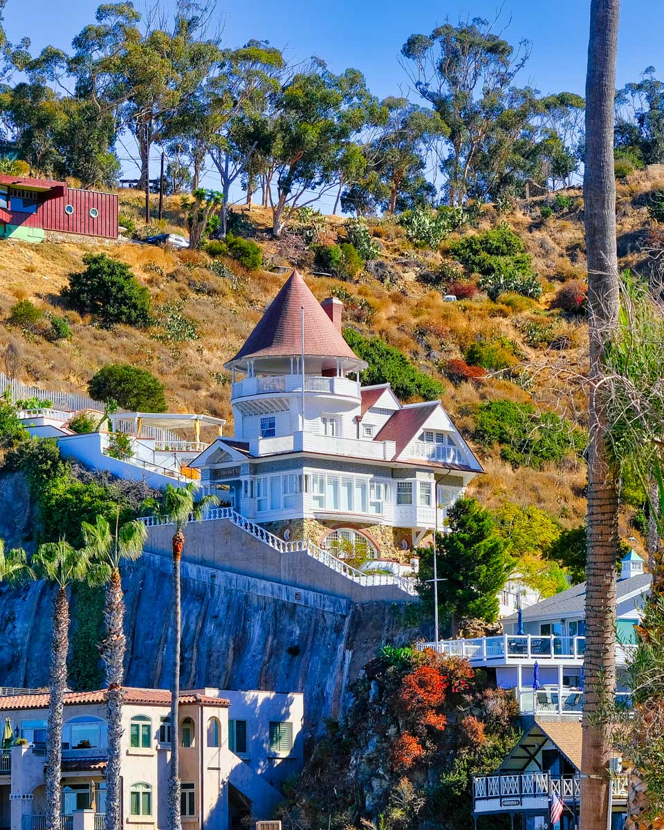 Homes seen on a walking tour of Catalina Island California