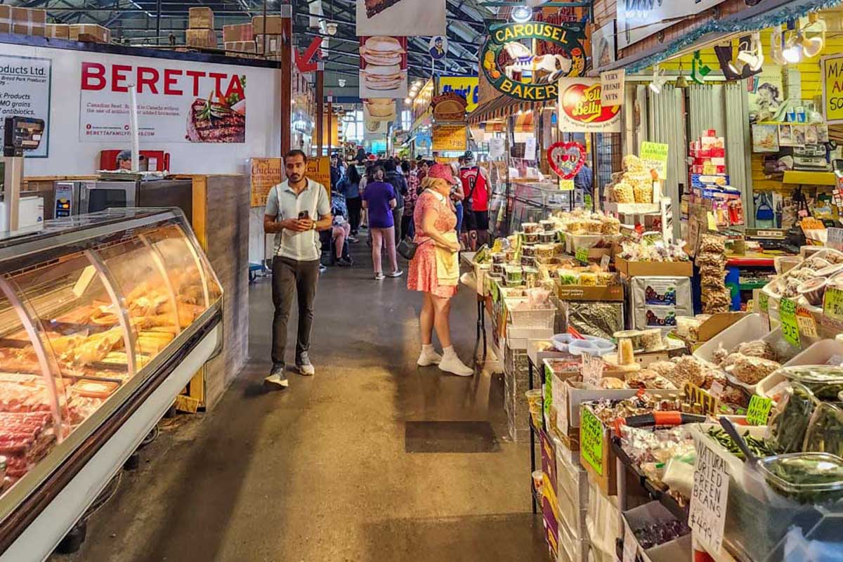 Inside-the-Jean Talon Market in Montreal Quebec