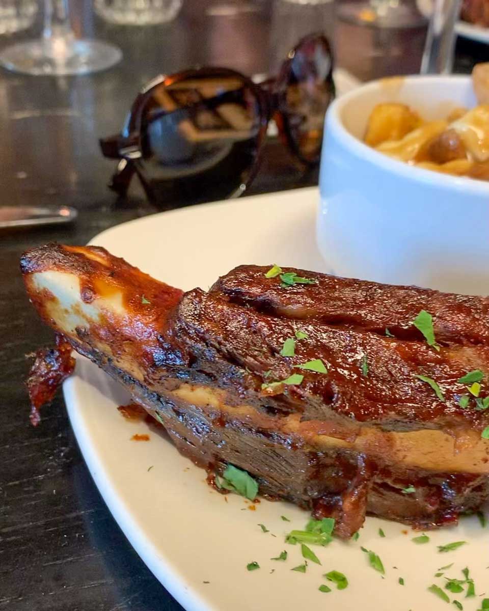 Jasper Food Tours ribs eaten on a food tour of Jasper