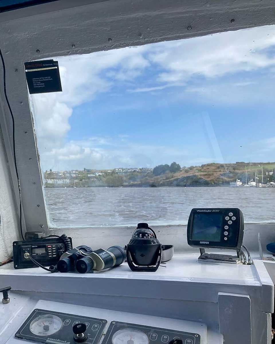 Kinsale Wellness on Water on the boat during a cruise tour in Cork Ireland