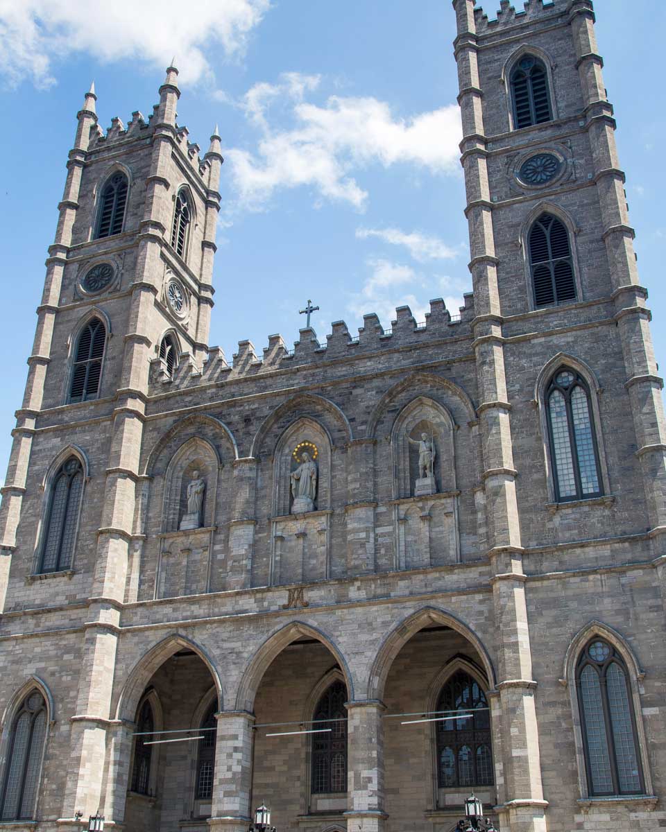 Montreal Notre-Dame Basilica Quebec seen on a walking tour