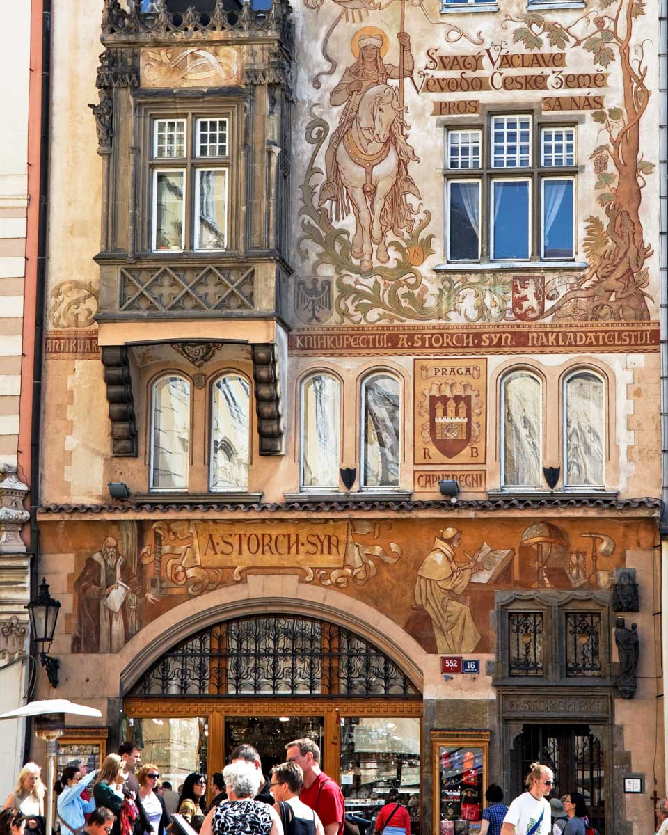 Old Town Square seen in Prague Czech Republic