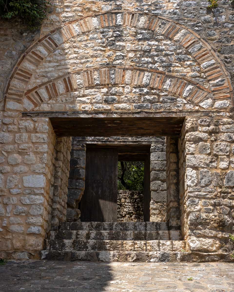 Part of the ruins of Kassiopi Castle in Kassiopi Corfu Greece