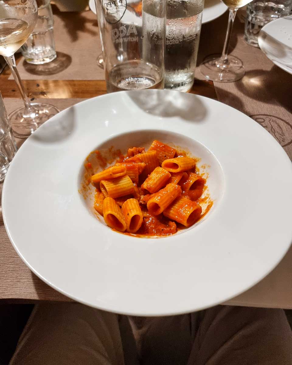 Pasta-eaten-on-a-wine-tour-from-Verona Italy to Valpolicella