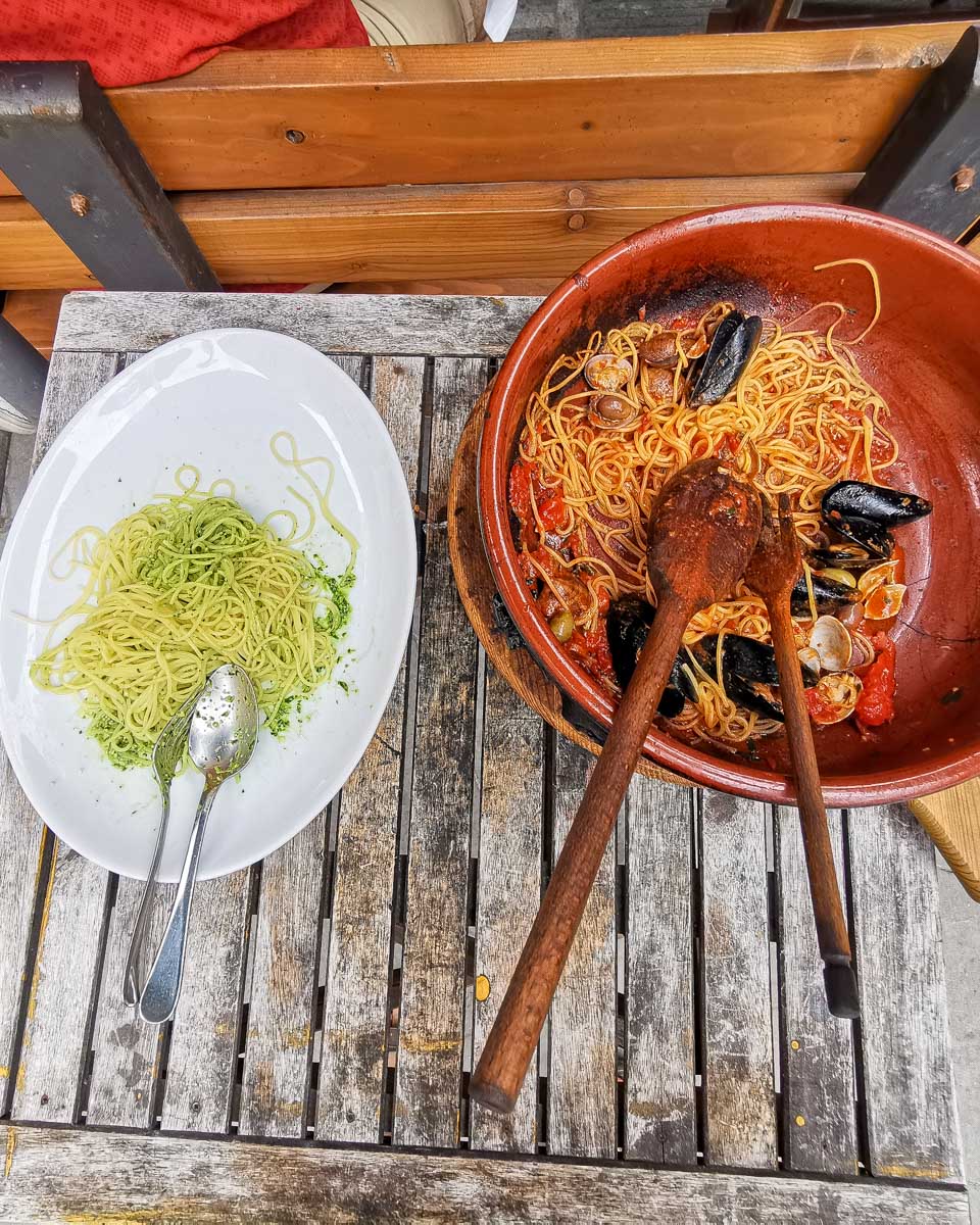 Pesto Cinque Terre seen on a private boat tour of Cinque Terre Italy