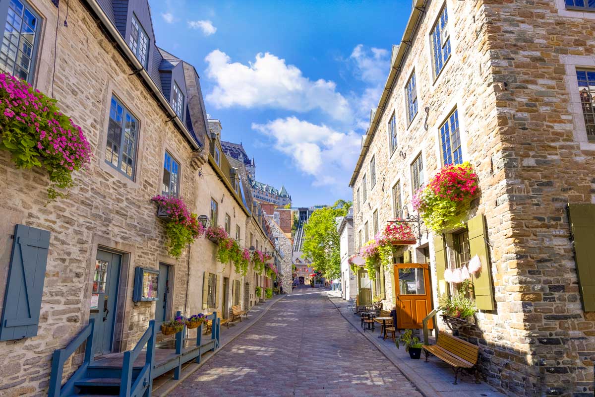 Petit Champlain in Lower Town Quebec City Quebec