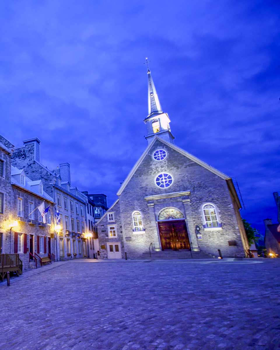 Place Royale in Quebec City Quebec on a ghost tour