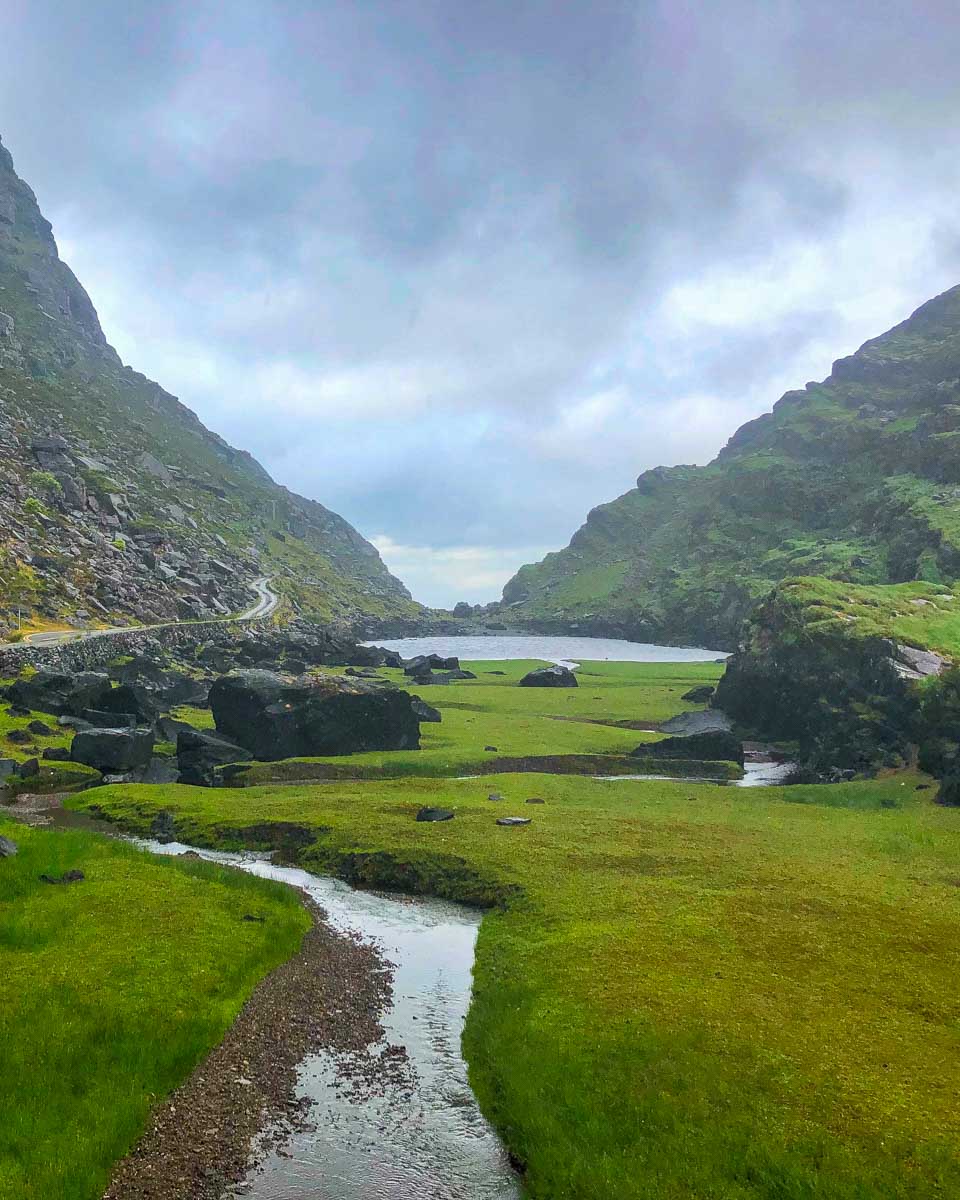 Scenery on the Ring of Kerry seen on a tour from Cork Ireland