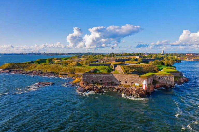 Suomenlinna fortress in Helsinki, Finland seen from the air