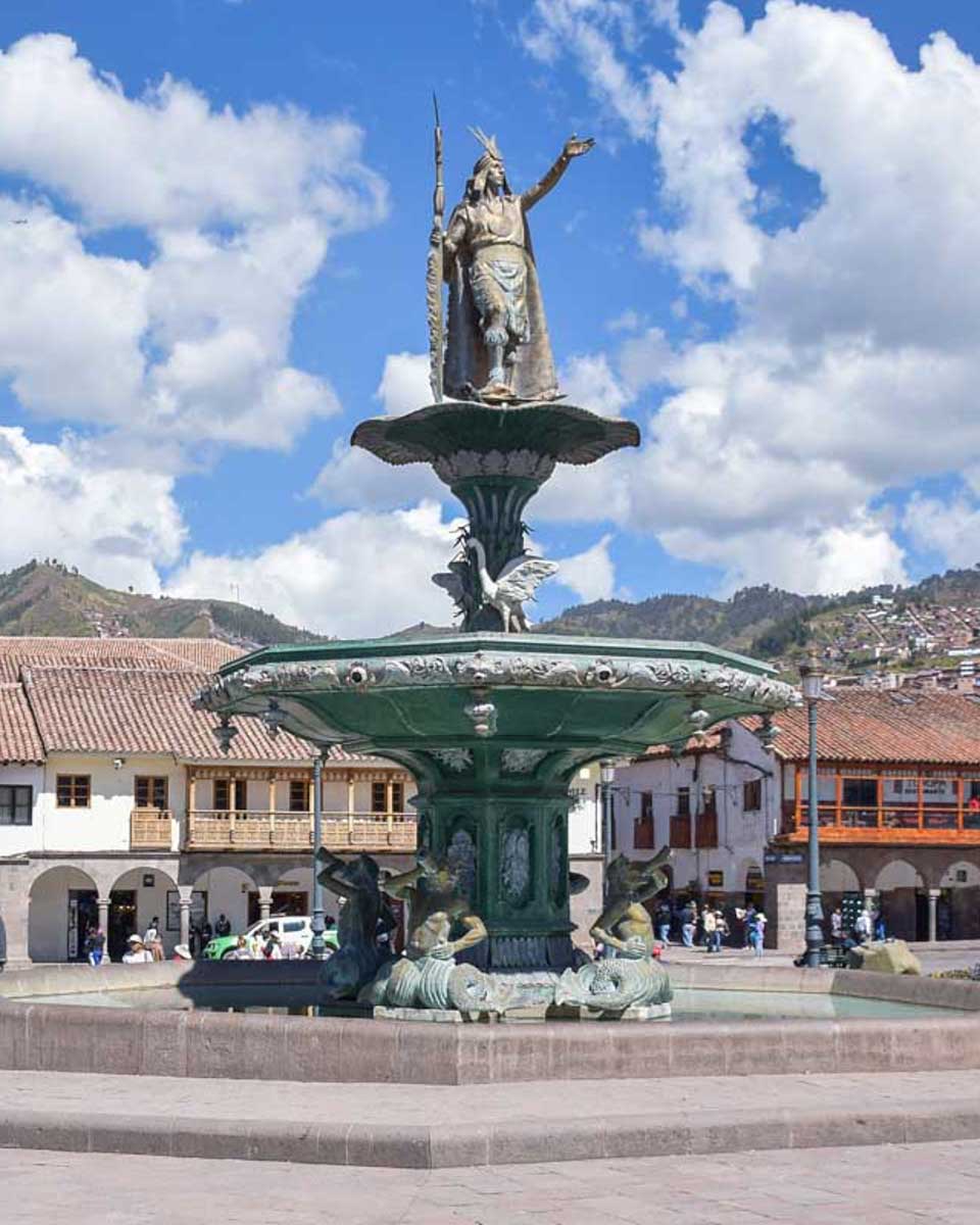 The-Historic Center statue in Cusco Peru