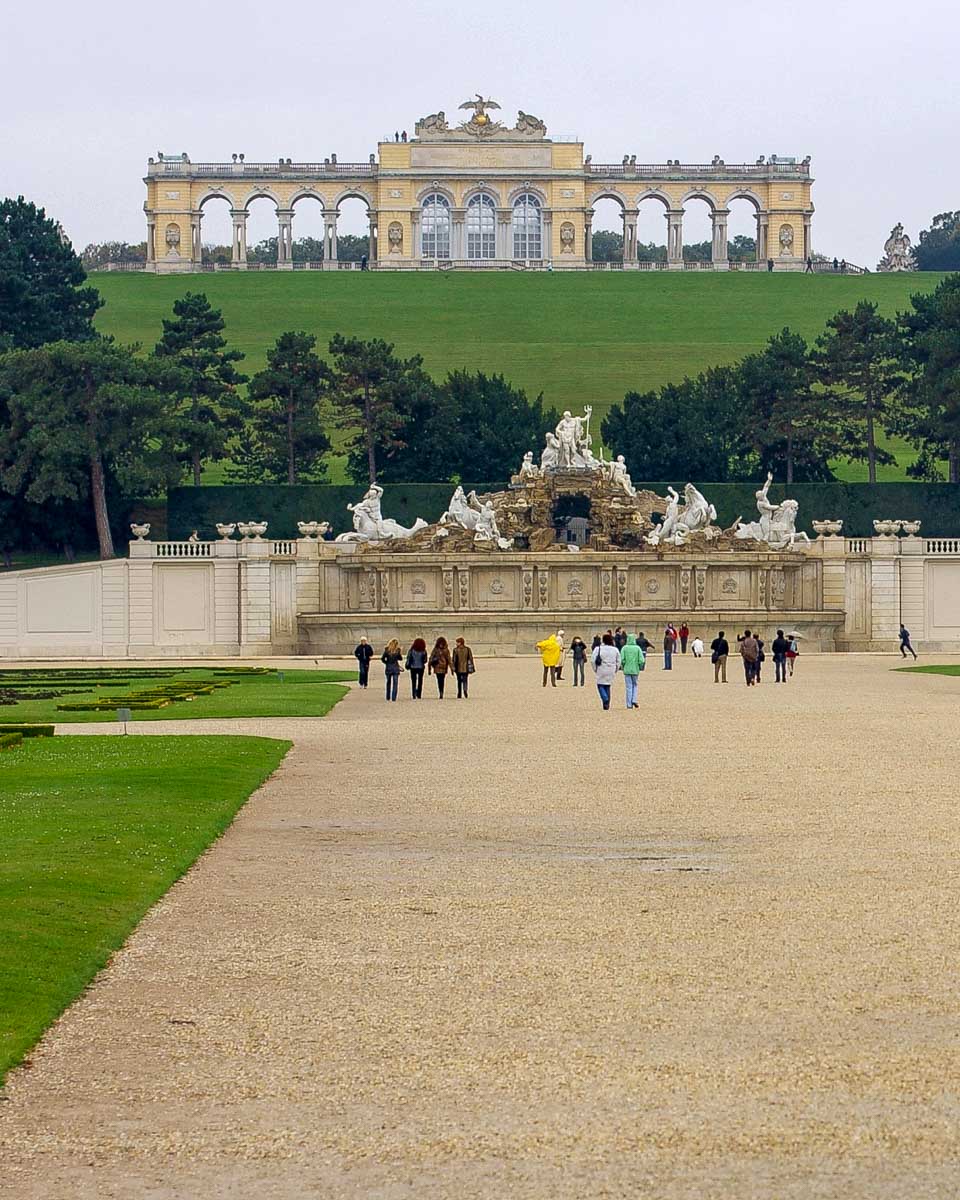 The Schoenbrunn Palace seen on a tour in Vienna Austria