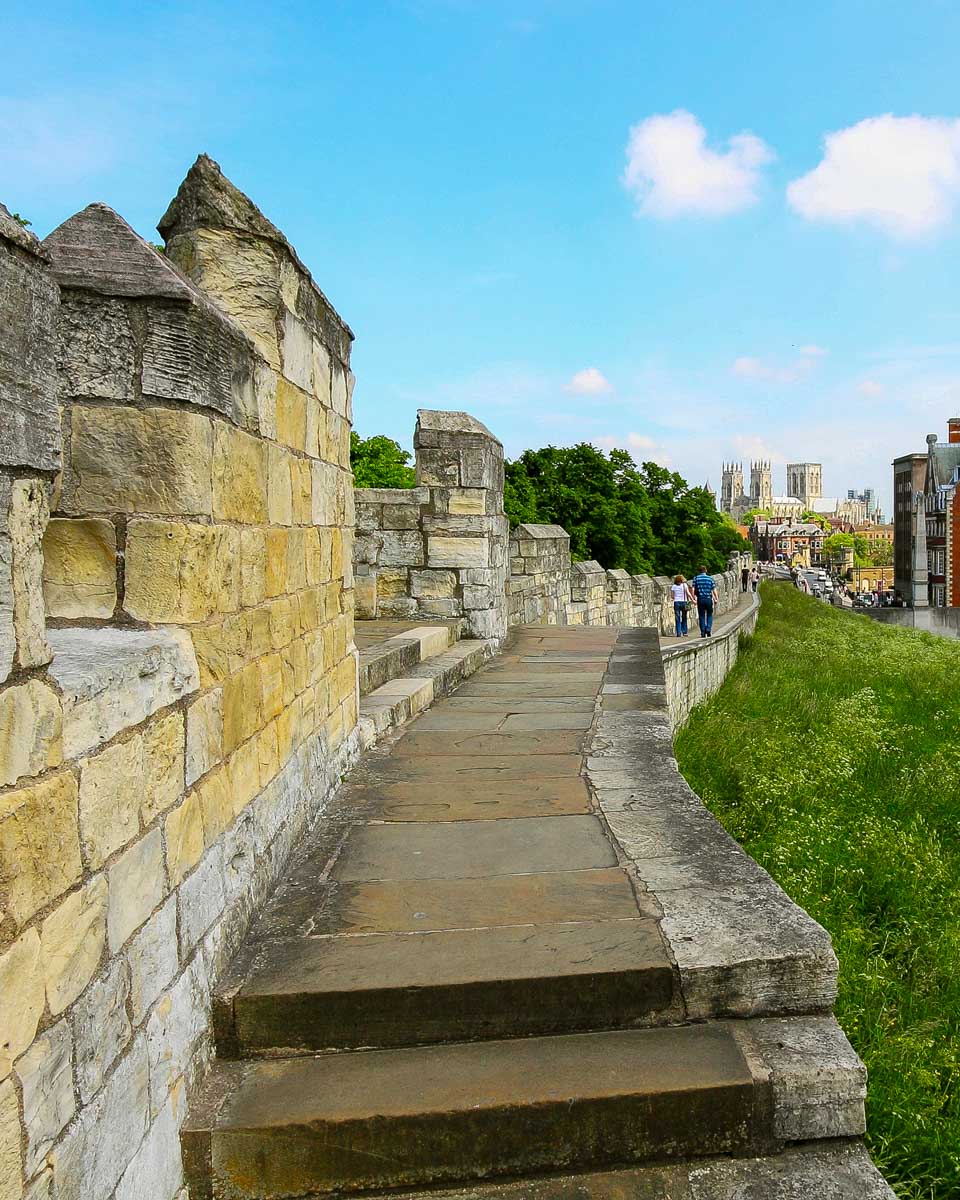 The historic walls of York United Kingdom seen on a private walking tour