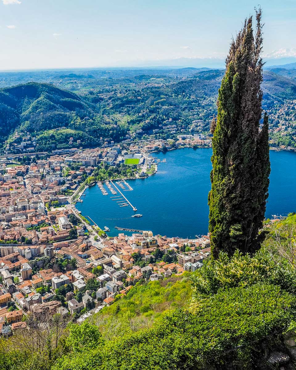 The view of Lake Como from Brunate Italy