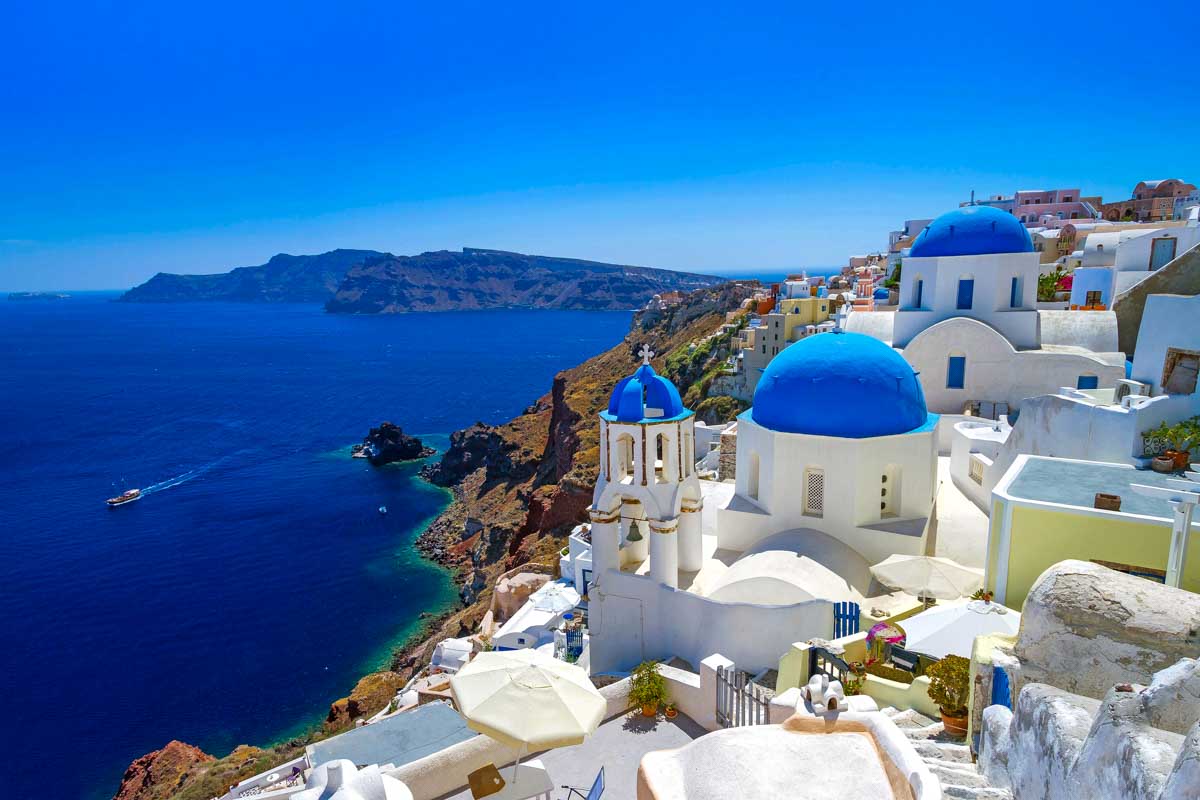 View of Santorini Greece