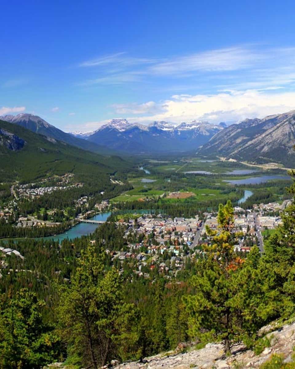 tunnel-mountain-hike-view-from Banff Alberta Canada