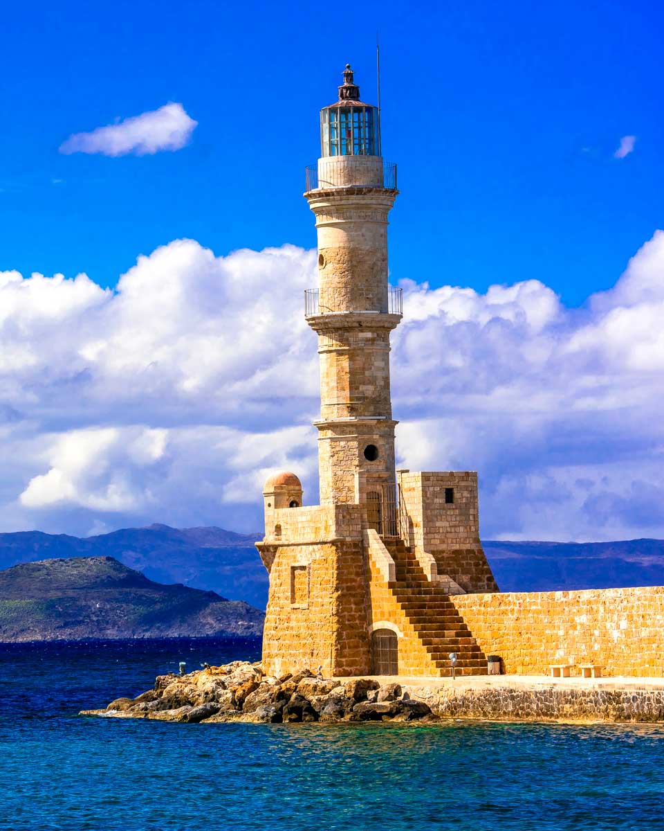 A lighthouse in Chania Crete Greece