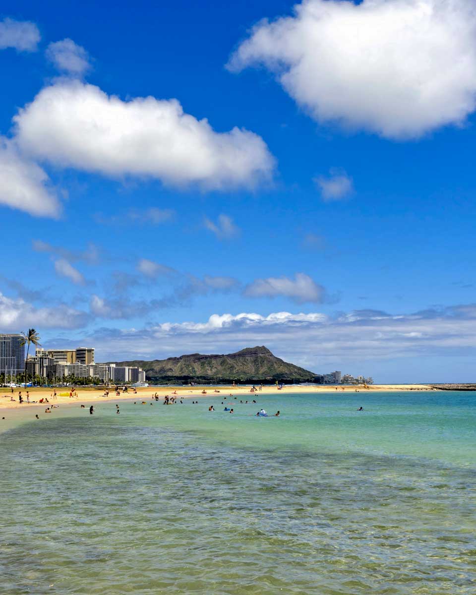 Ala Moana Beach Park in Honolulu Hawaii